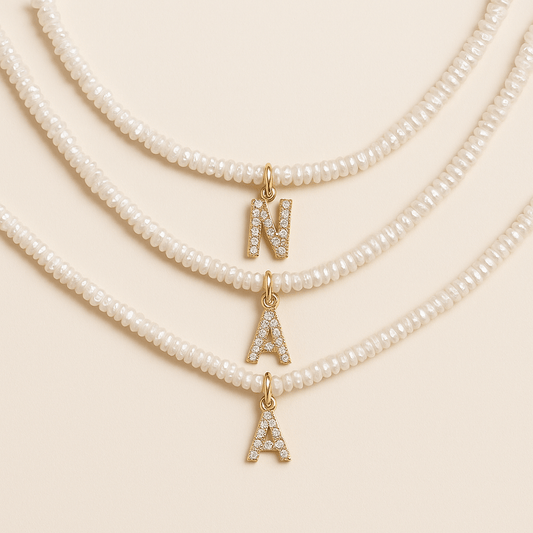 Shelly Pearl Initial Choker