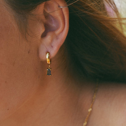 Bella Birthstone Huggie Earrings